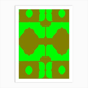 Green And Brown Abstract Pattern Art Print