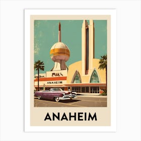 Anaheim Retro Travel Poster 1 Art Print