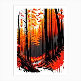 Autumn Forest 85 Art Print