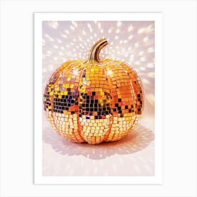 Disco Pumpkin Art Print , Preppy Trendy Fun Wall Art Art Print