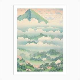 Mount Kirishima In Kagoshima Miyazaki, Japanese Landscape 2 Art Print