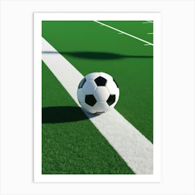 Soccer Ball On The Field 1 Art Print