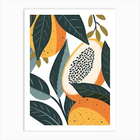Passionfruit Close Up Illustration 3 Art Print