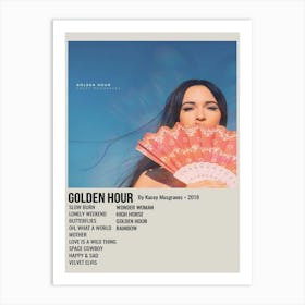 GOLDEN HOUR By Kacey Musgraves. 2018 Poster 1 Art Print