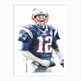 Tom Brady New England 1 Art Print