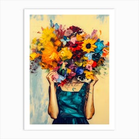 Holding My Flower Bouquet 1 Art Print