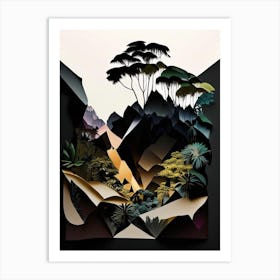 Amboró National Park Bolivia Cut Out Paper Art Print