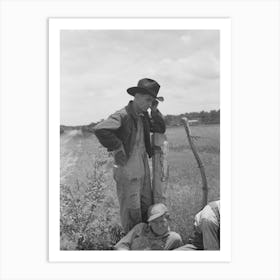 Local Agricultural Day Laborers, Potato Workers, After A Day S Work Near Spiro, Oklahoma By Russell Lee Art Print