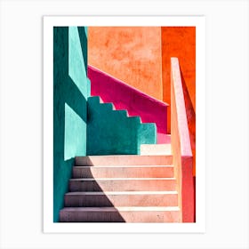 Colorful Stairs Art Print