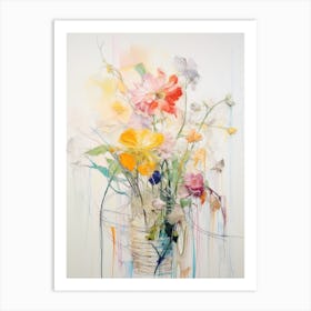 Abstract Flower Painting Everlasting Flower 1 Art Print