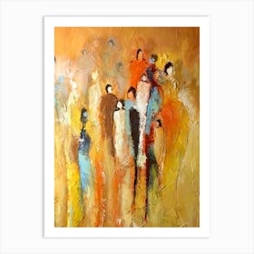 Abstract Painting, Impressionist Painting, Acrylic On Canvas, Brown Color Art Print