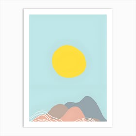 Sunrise In The Mountains 3 Art Print