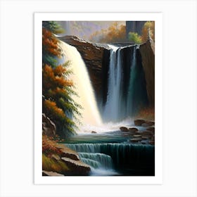 Düden Falls, Turkey Peaceful Oil Art  (2) Art Print