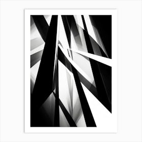 Shadows Abstract Black And White 4 Art Print