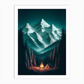 Night In The Mountains Art Print