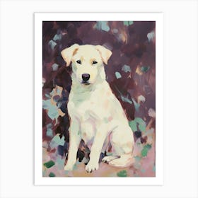 A Siberian Husky Dog Painting, Impressionist 2 Art Print