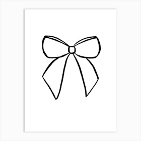 Black Bow Art Print