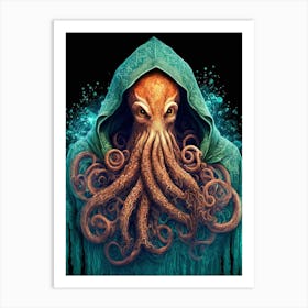 Octopus Fashion Model Art Print