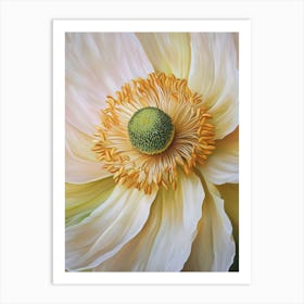 Peach Poppy Flower Art Print