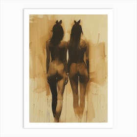 Two Nude Women Art Print