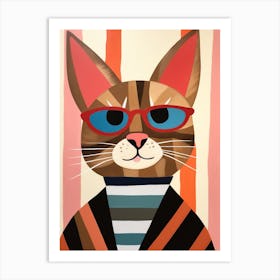 Little Bobcat 2 Wearing Sunglasses Art Print