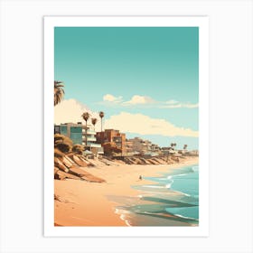 St Kilda Beach Australia Mediterranean Style Illustration 1 Art Print