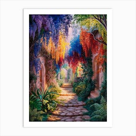 Wisteria Garden 1 Art Print