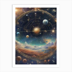 Planets In Space Art Print