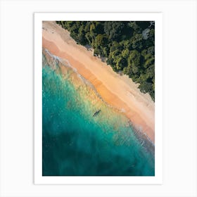 Aerial View Of A Beach Art Print