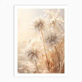 Boho Dried Flowers Edelweiss 4 Art Print