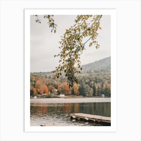 Autumn Lake Scenery Art Print