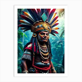 Aztec Warrior Art Print