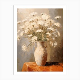 Queen Anne S Lace Flower Still Life Painting 4 Dreamy Art Print