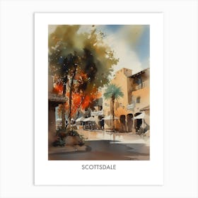 Scottsdale Watercolor 3travel Poster Art Print