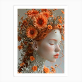 Flower Girl 4 Art Print