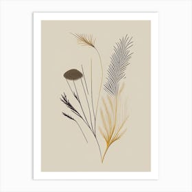 Fennel Seed Spices And Herbs Retro Minimal 4 Art Print