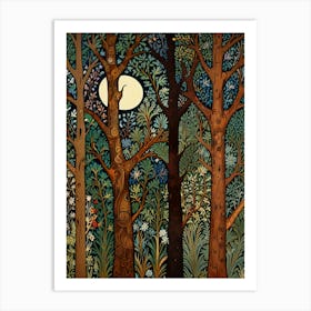 William Morris Moon In The Forest 10 Art Print