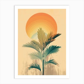 Palm Tree at sunset 1 Art Print