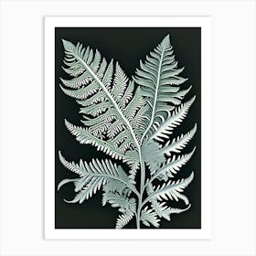 Silver Lace Fern 2 Vintage Botanical Poster Art Print