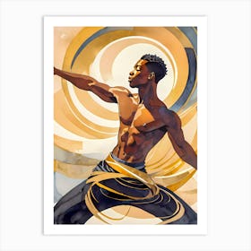 Black Man in Pose Art Print