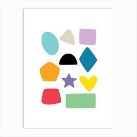 Rainbow Shapes Art Print