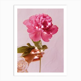 Spark Rose Glitter Art Print