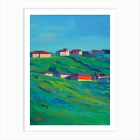 Altyn Blue Oil Painting 1  Art Print