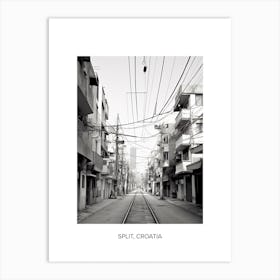 Poster Of Tel Aviv, Israel, Photography In Black And White 8 Art Print