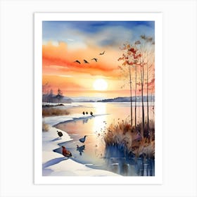 Winter Birds 3 Art Print