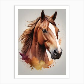 Horse Head Painting Art Print