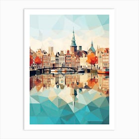 Amsterdam, Netherlands, Geometric Illustration 4 Art Print