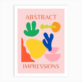 Abstract Impressions Poster 2 Pink Art Print