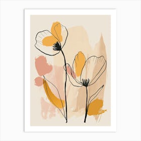 Boise Flower Market Boho Minimalist Style Art Print