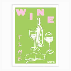 Wine Time Dining Room Art Print
